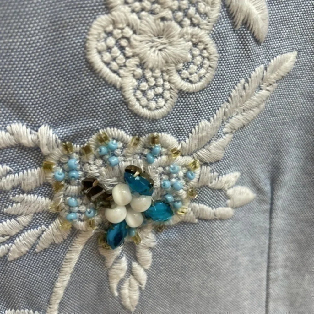 Just Cavalli Button Down W/ Embroidery And Stones